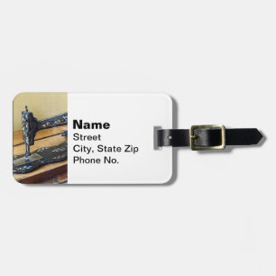 Étiquette À Bagage Machine À Coudre vintage Avec Motif Floral