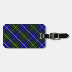 Étiquette À Bagage Macneil de Barra tartan bleu vert plaid