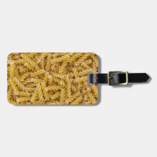Étiquette À Bagage Macro pasta Fusilli en tant que structure arrière
