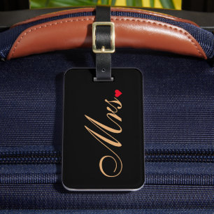 Étiquette À Bagage Madame Épouse Mariée Voyage Chic Élégant