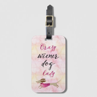 Étiquette À Bagage Madame folle Luggage Tag de chien de saucisse