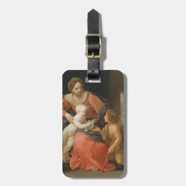 Étiquette À Bagage Madonna et enfant avec St John le baptiste (Devant Vertical)