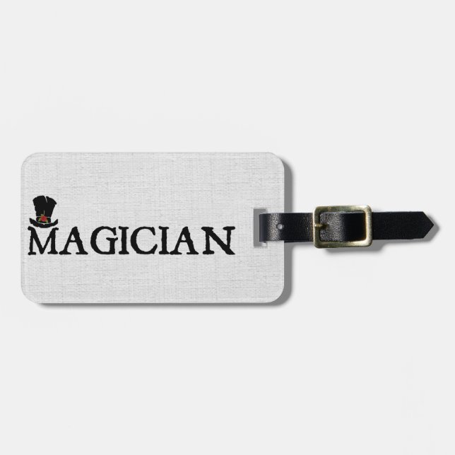 Étiquette À Bagage Magicien et casquette (Devant horizontal)