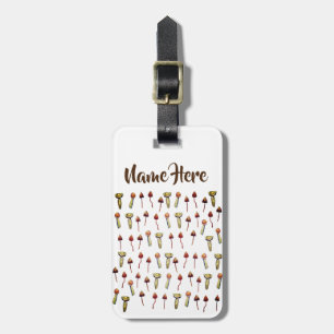 Étiquette À Bagage Magie Champignons Espèces Aquarelle Art