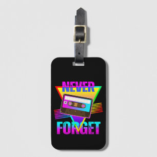 Étiquette À Bagage Magnétophone à cassette rétro Never Forget