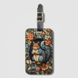Étiquette À Bagage Magnifique écureuil inspiré de William Morris