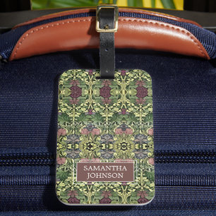 Étiquette À Bagage Magnifique Floral Élégant Inspiré de William Morri