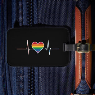 Étiquette À Bagage Magnifique LGBT Fierté Gay Battement de coeur Lesb