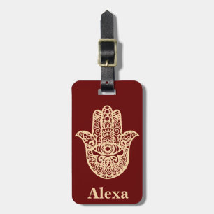 Étiquette À Bagage Main de hamsa de chance Cute personnalisée