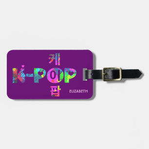 Étiquette À Bagage Main et coeur Kpop coloré de symbole de Kpop de