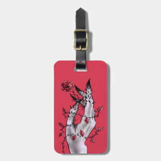 Étiquette À Bagage Main Horreur avec Imaginaire foncé gothique Rose