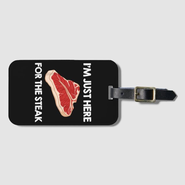 Étiquette À Bagage Maison du Ribeye Cadeau J'adore Steak (Devant Horizontal)