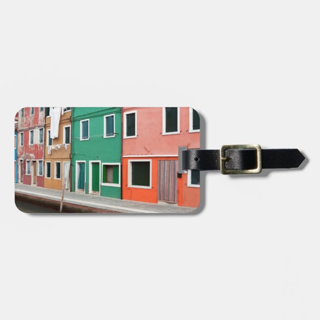 Étiquette À Bagage Maisons sur le front de mer (Devant horizontal)