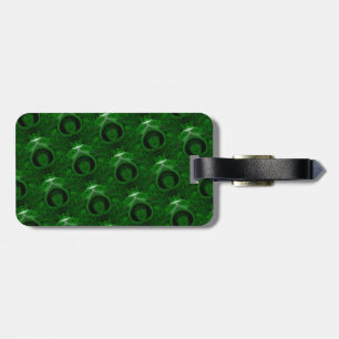 Étiquette À Bagage malachite vert texture