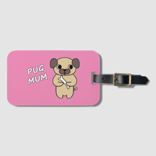 Étiquette À Bagage MAMAN PUG - Rose