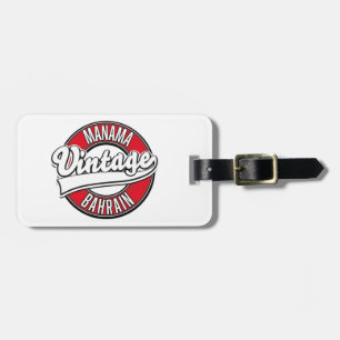 Étiquette À Bagage Manama Bahreïn logo vintage