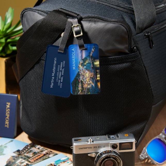 Étiquette À Bagage Manarola Cinque Terre La Spezia Italie Panorama (Recto & Verso)