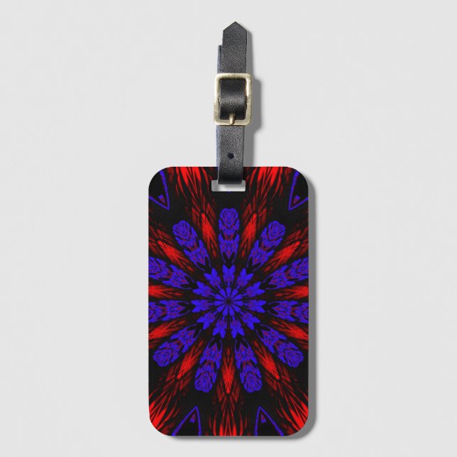 Étiquette À Bagage Mandala Sud-Ouest Hippie Boho Chic Bohemian (Devant Vertical)