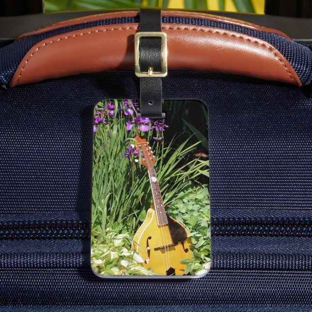 Étiquette À Bagage Mandolin Et Iris Flower Garden Personnalisé (Insitu Rectoal 2)
