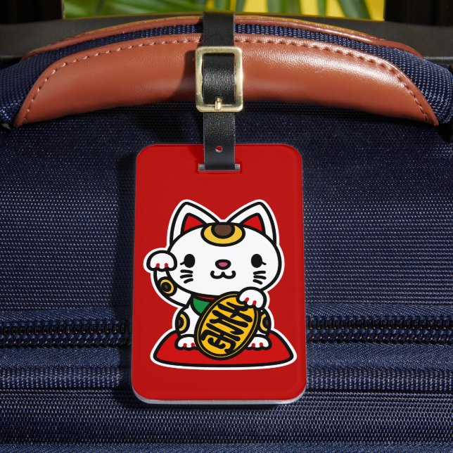 Étiquette À Bagage Maneki Neko (Chat Chanceux) (Insitu Rectoal 2)