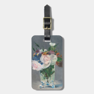 Étiquette À Bagage Manet fleurit dans un vase en cristal, c.1882