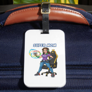 Étiquette À Bagage Manette de jeu pour Super Maman en dessin animé