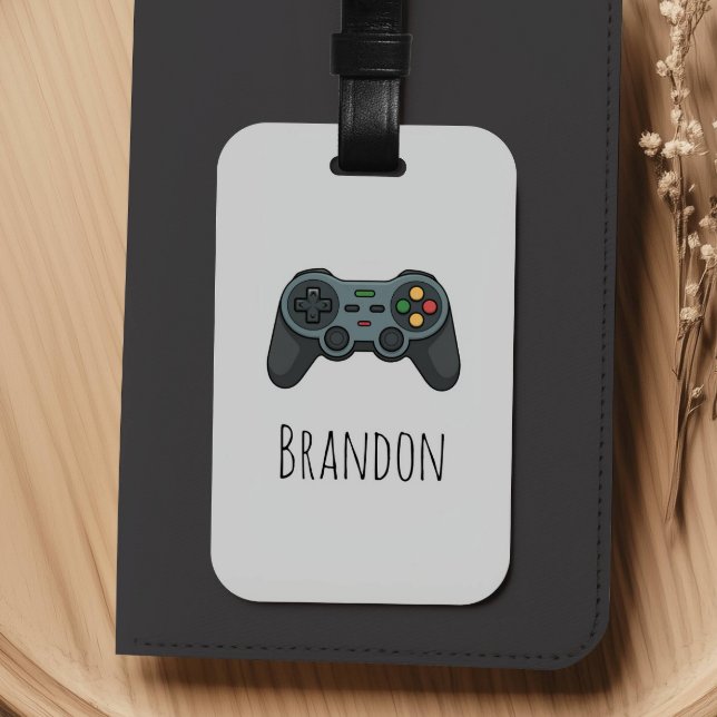 Étiquette À Bagage Manette de jeu vidéo cool pour garçons Enfants (Créateur téléchargé)