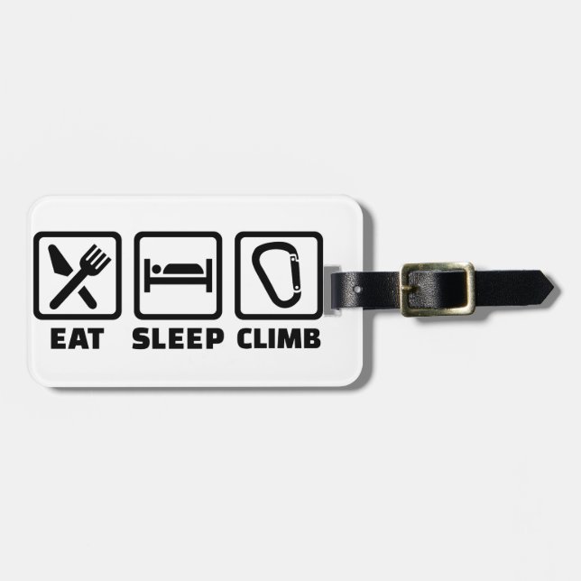 Étiquette À Bagage Mangez la montée de sommeil (Devant horizontal)