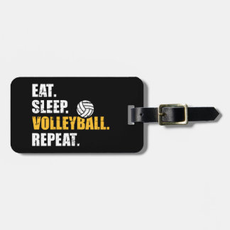 Étiquette À Bagage Mangez la répétition du volley-ball de sommeil