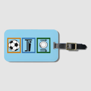 Étiquette À Bagage Mangez Sleep Jouer Soccer Sports