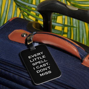 Étiquette À Bagage Manifestation Magique Citation Noir, Design Minima