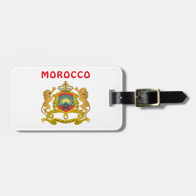 Étiquette À Bagage Manteau du Maroc des bras (Devant horizontal)