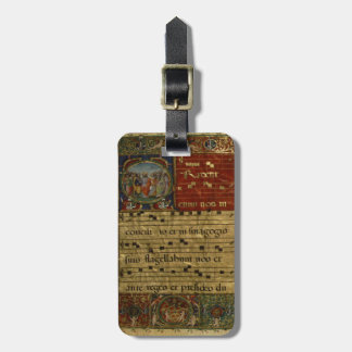 Étiquette À Bagage Manuscrit médiéval de chant