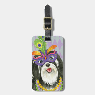 Étiquette À Bagage Mardi gras Havanese