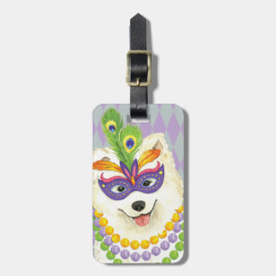 Étiquette À Bagage Mardi Gras Samoyed