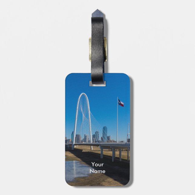 Étiquette À Bagage Margaret Hunt Hill Texté (Dos Vertical)