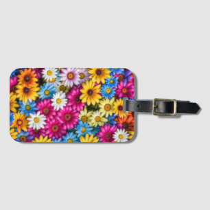 Étiquette À Bagage Marguerites colorées #55 -