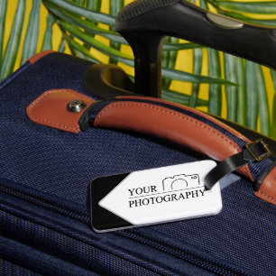 Étiquette À Bagage Mariage élégant Ajouter une photographie personnal
