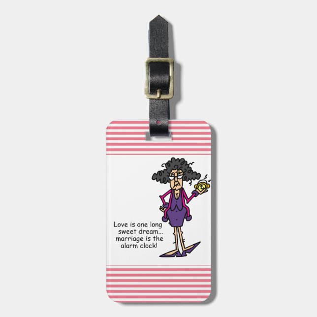Étiquette À Bagage Mariage Rude Éveil (Devant Vertical)