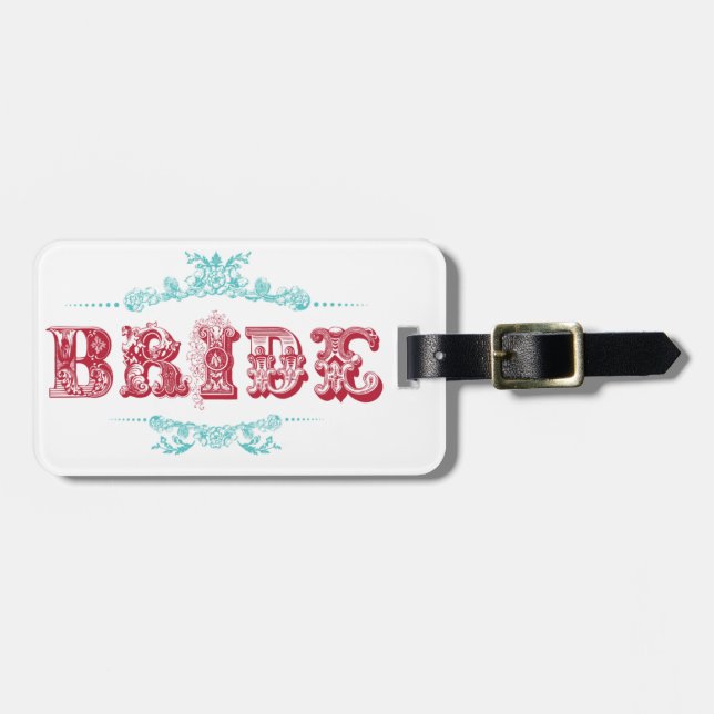 Étiquette À Bagage Mariée (Devant horizontal)