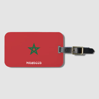 Étiquette À Bagage Maroc Drapeau National Patriotique