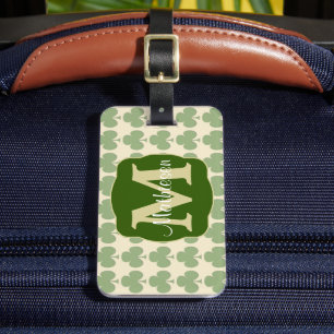 Étiquette À Bagage Marquage Monogramme Shamrock