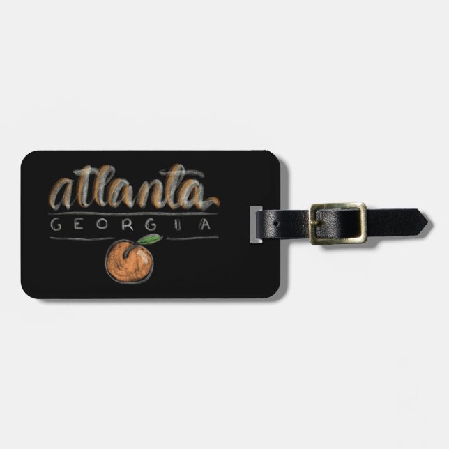 Étiquette À Bagage Marque de bagage Atlanta Chalkboard (Devant horizontal)