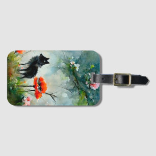 Étiquette À Bagage Marque de bagage d'animal sauvage floral mignon