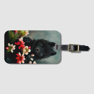 Étiquette À Bagage Marque de bagage d'animal sauvage floral mignon