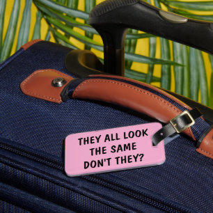 Étiquette À Bagage Marque de bagage rose la plus drôle pour les sacs 