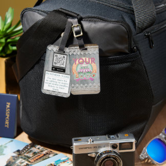 Étiquette À Bagage Marque de dentelle en bois rustique logo d'entrepr