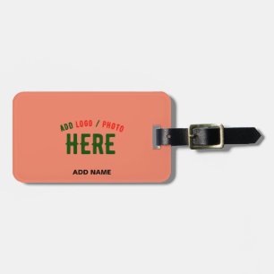 ÉTIQUETTE À BAGAGE MARQUE MODERNE MODERNE CORAL ORANGE VÉRIFIÉE