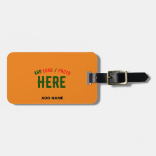 ÉTIQUETTE À BAGAGE MARQUE VÉRIFIÉE DE L'ORANGE SOMBRE MODERNE ET MODE