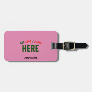 ÉTIQUETTE À BAGAGE MARQUE VÉRIFIÉE ROSE CHAUDE MODERNE ET COUSTE